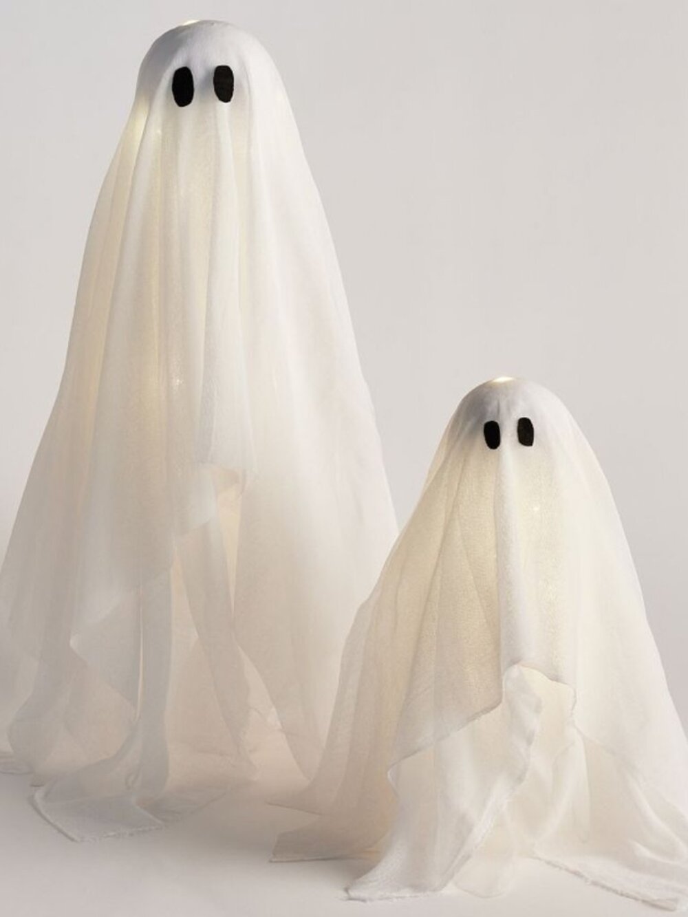 Pottery Barn Small & Medium Lit Ghost Set - 19"H & 33"H